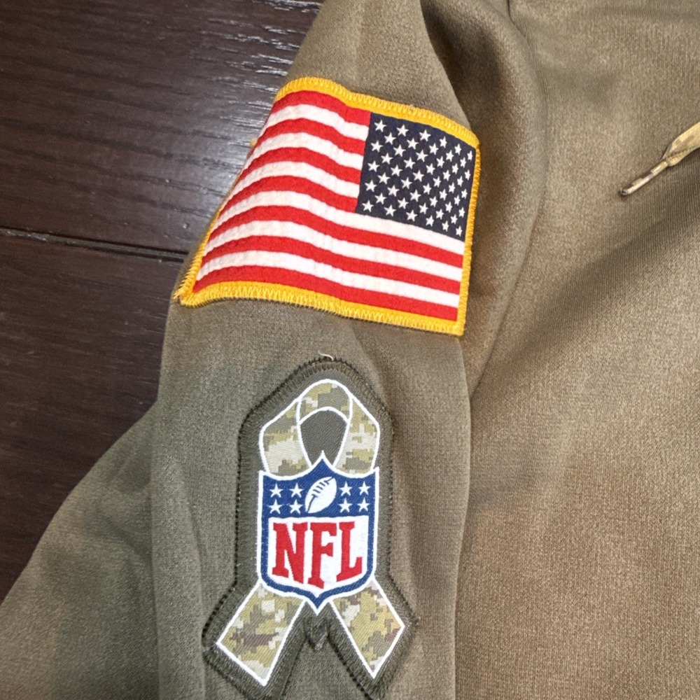 Nike Denver Broncos Salute to Service Hoodie Mens XL Olive Green Pullover Camo - Picture 4 of 16
